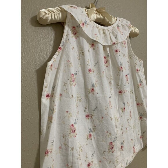 Babe And Tess Girl’s White Floral Top Size 10 Made In Italy Shabby Chic - Picture 2 of 5